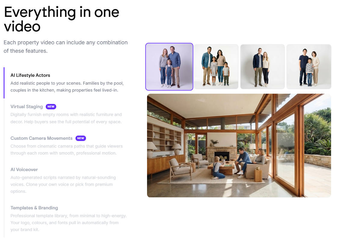 Voorbeeld van Property Video AI voor vastgoedvideo's